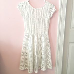 White skater dress